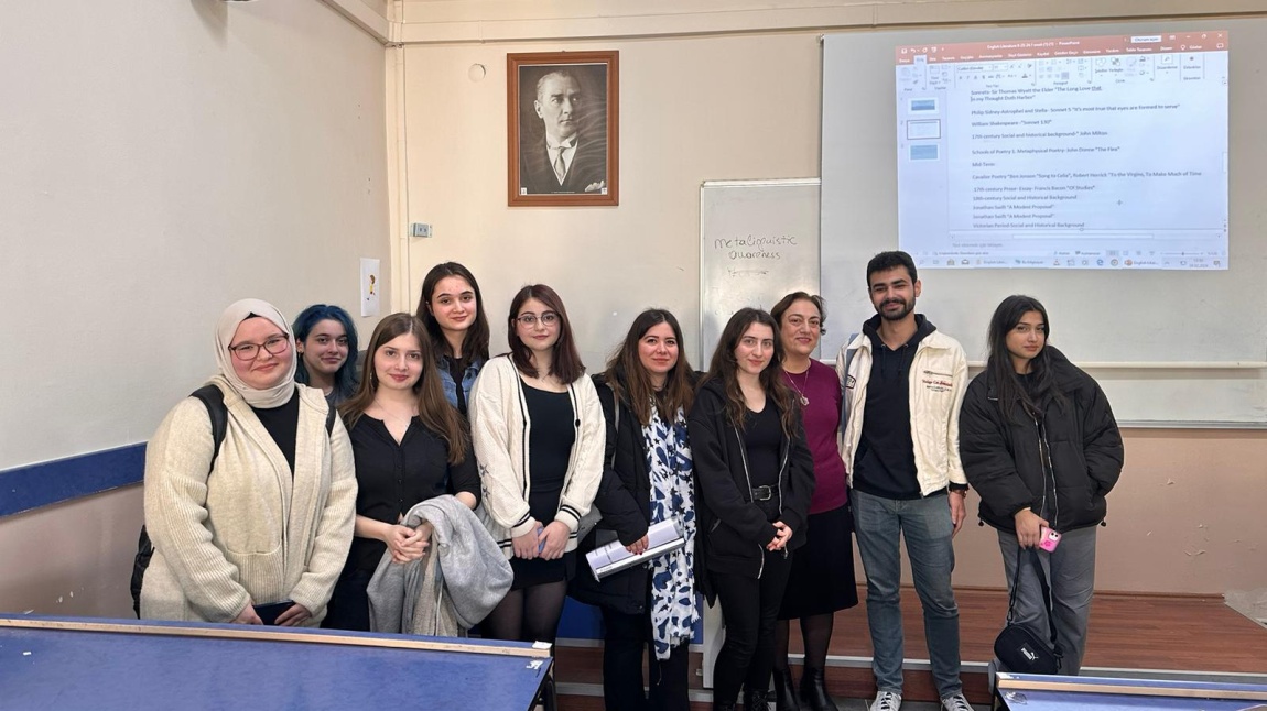 Ondokuz Mayıs Üniversitesi  Eğitim Fakültesi İngiliz Edebiyatı dersinde Doç.Dr. Zerrin EREN hocamızın Fatih anadolu lisesi  Dil Sınıfı olarak misafir olduk.